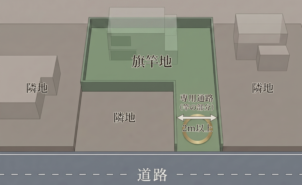 旗竿地のデメリットとは？後悔しないために知っておきたい注意点・費用・建て替え・駐車場・おしゃれな活用法まで解説